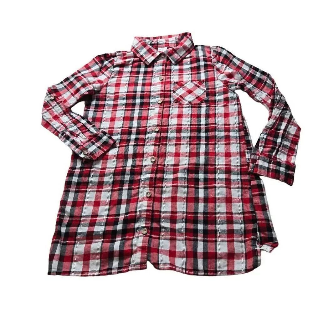 Carter's plaid buttondown tunic shirt 8